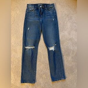 Joe’s Jeans High Rise Straight Ankle Blue Distressed Women Jeans 27”